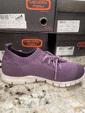 Bernie Mev Plush K Mauve Pewter Lace-Up Slip-On Sneaker girls UK 34 NIB
